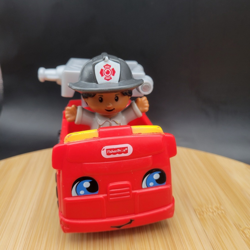 Fisher-Price Little People Fire Truck with Erika Firefighter Figure Red Toy